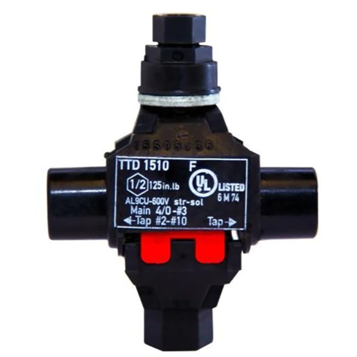 SICAME. CONECTADOR DERIVADOR DE PERFORACI&amp;Oacute;N PARA CABLE AISLADO TIPO BARRACUDA 3-4/0 2-10